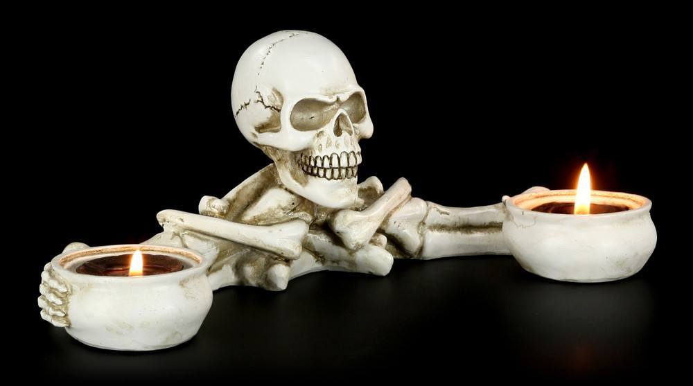 Teelichthalter - Skelett