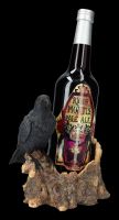 Bottle Holder with Raven Figurine