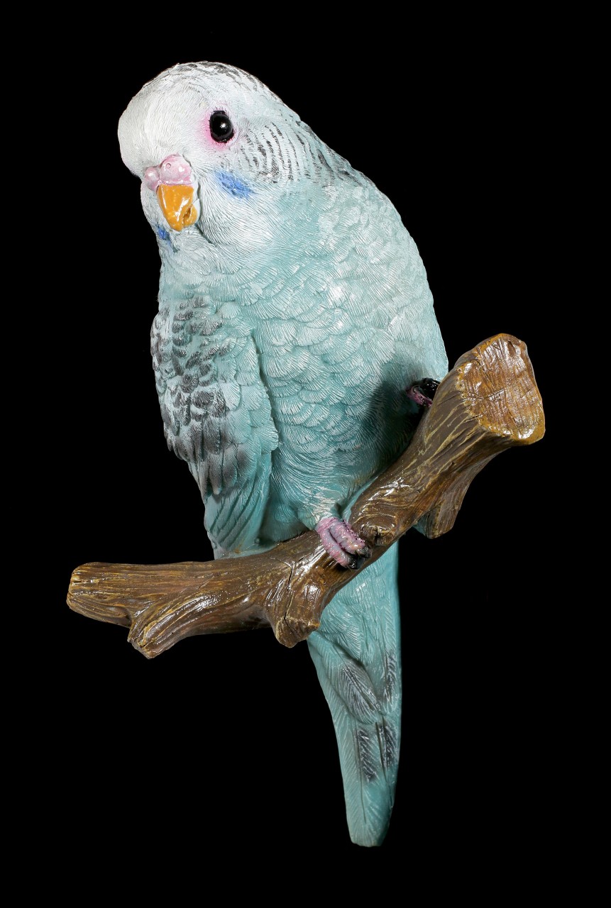 Garden Figurine for hanging - Budgie on Branch