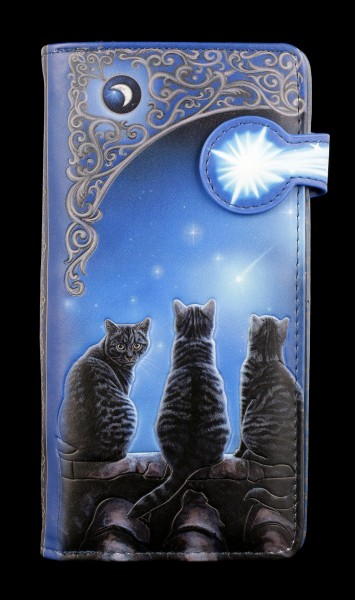 Geldbörse mit Katzen - Wish Upon A Star - geprägt
