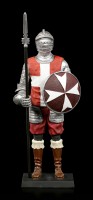 Malteser Ritter Figur mit Pike und Rundschild