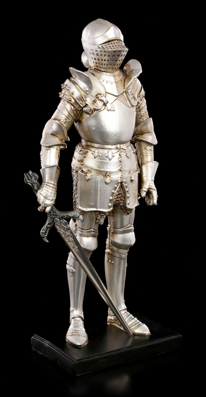 Knight Figurine - Sword right on Pedestal