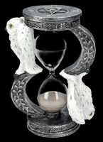 Hourglass Snowy Owl & Crescent Moon