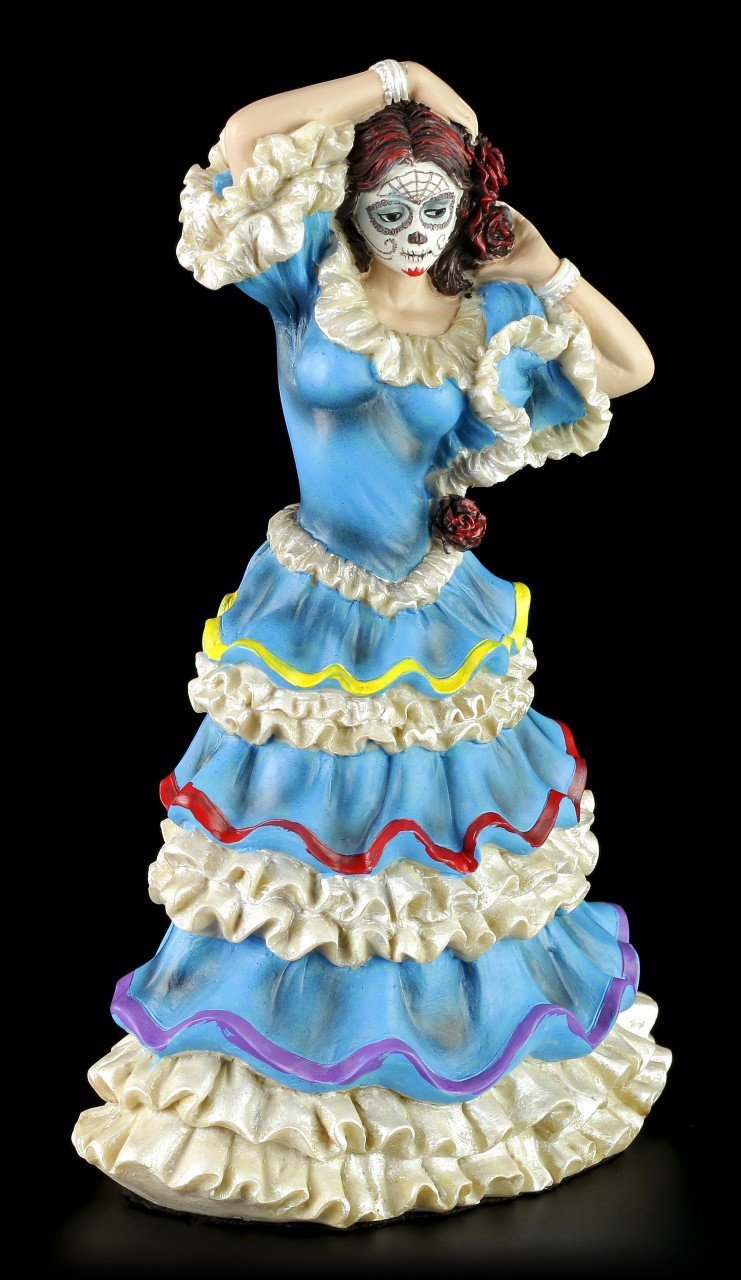 Flamenco Dancer - Day of the Dead - Blue