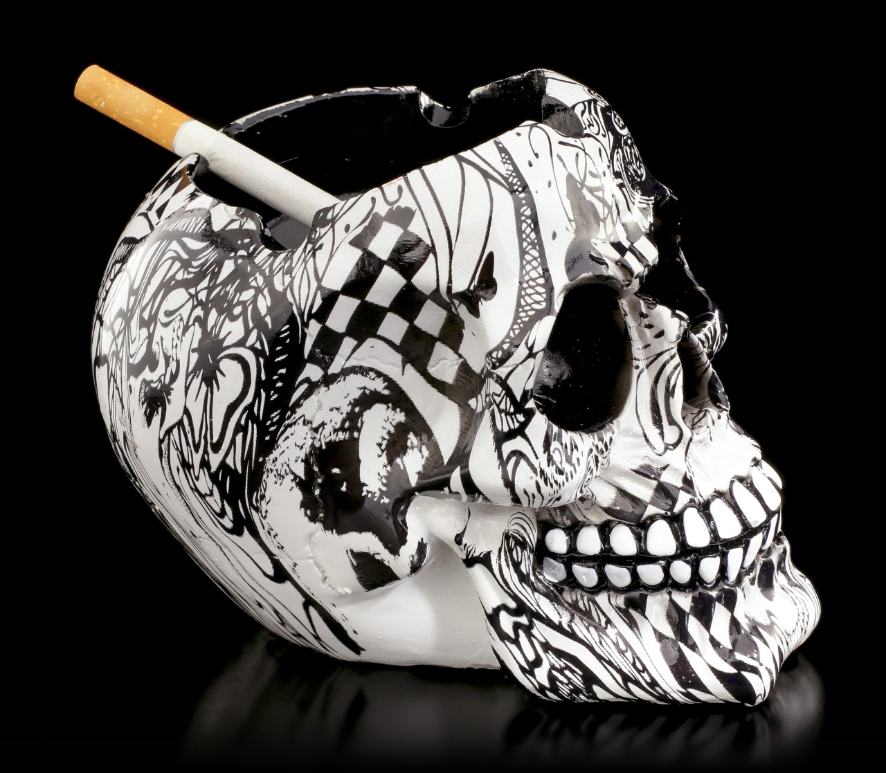 Totenkopf Aschenbecher mit Deckel Zigarren Aschenbecher Großer