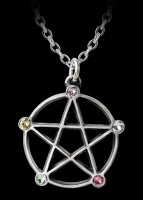 Alchemy Wicca Halskette - Elementar Pentagramm