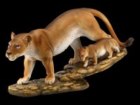 Lion Figurine with Pup