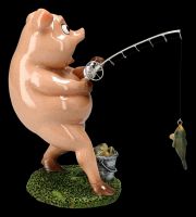 Funny Pigs Figurine - Fishing