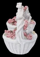 Angel Figurines Set of 2 - Puttos in Flower Basket