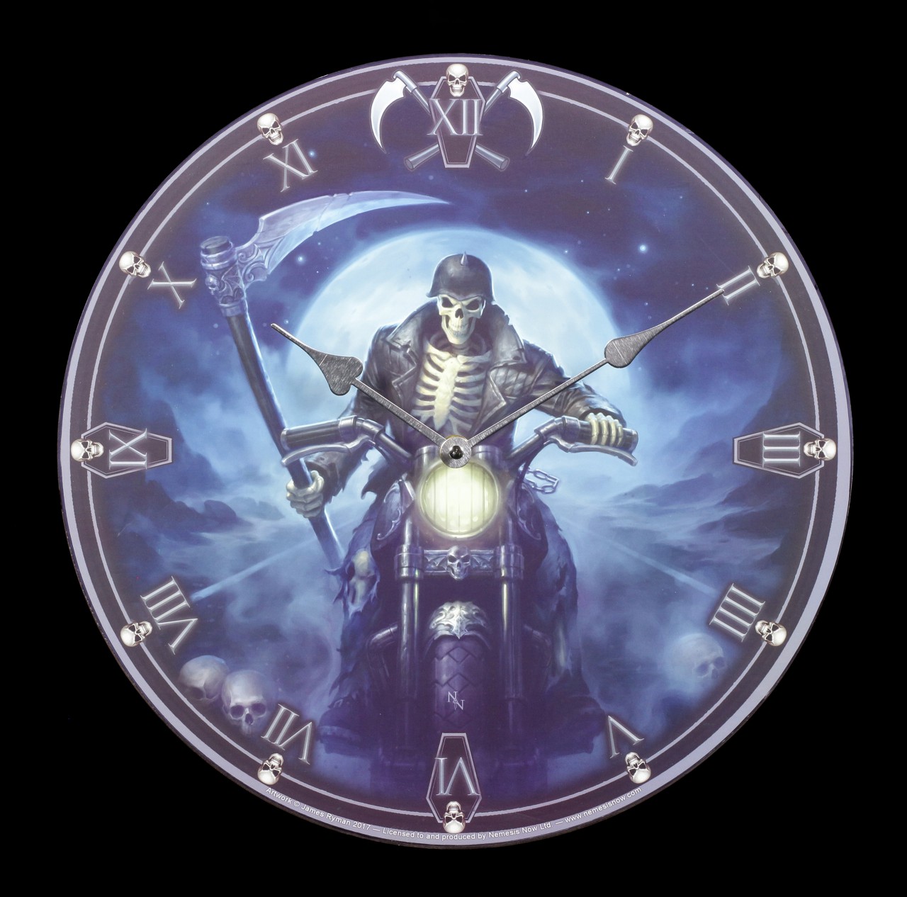 Wall Clock with Reaper - Hell Rider