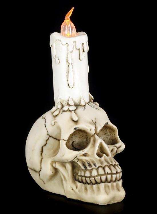 Skull with LED Candle