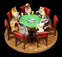 Hunde spielen Poker - Figur