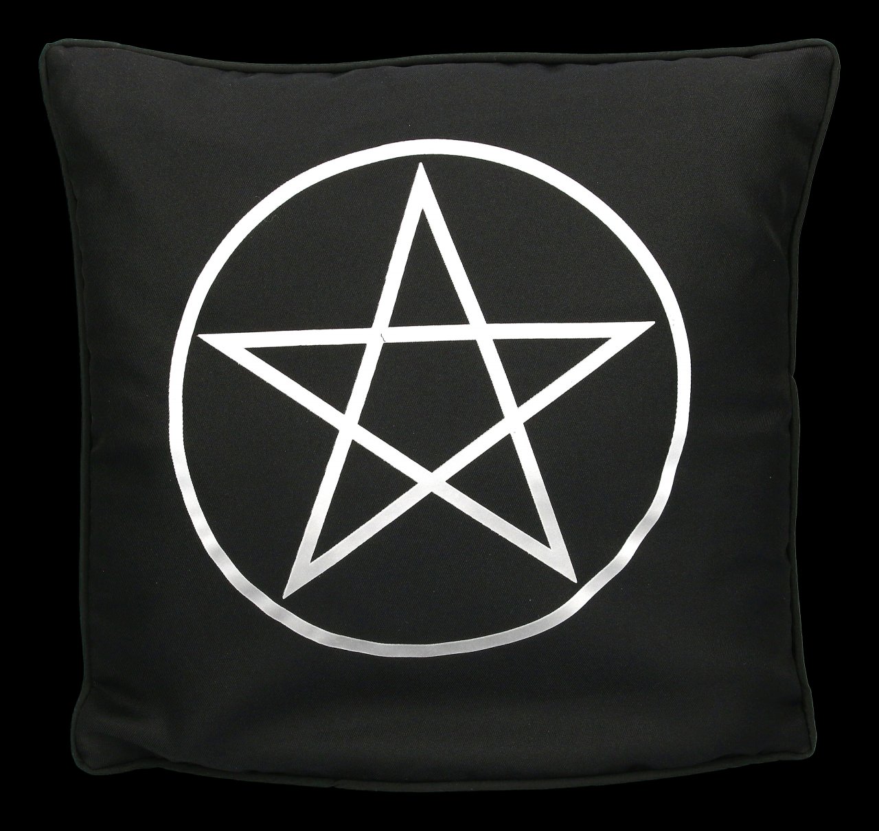 Schwarzes Kissen - Pentagramm