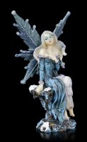 Blue Fairy Figurine - Plava sitting on Rock