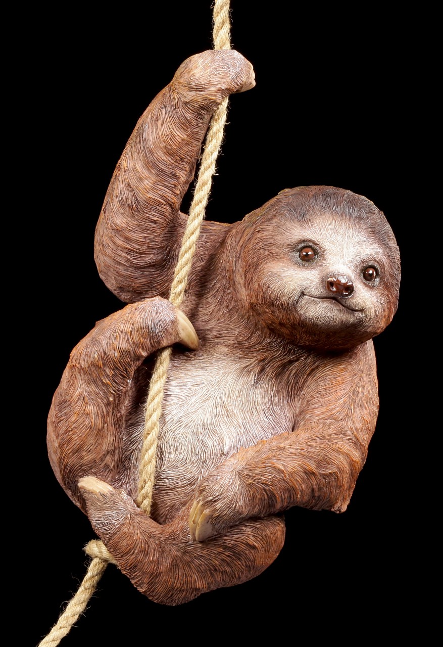 Garden Figurine - Sloth hanging on Rope