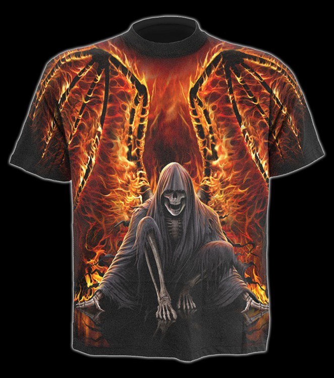 T-Shirt Fantasy - Todesengel Flaming Death