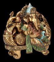 Ganesha Figur auf Pfauen Thron