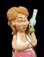 Funny Job Figurine - Hairdresser with Hair Dryer
