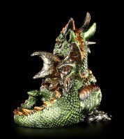 Dragon Figurine - Malachite with Crystal Heart