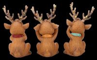 Rentier-Figuren 3er Set - Drei weise Rentiere