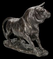 Stierfigur - Kraftvoller Bulle in Antik-Optik