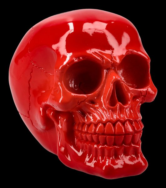 Skull - shiny red