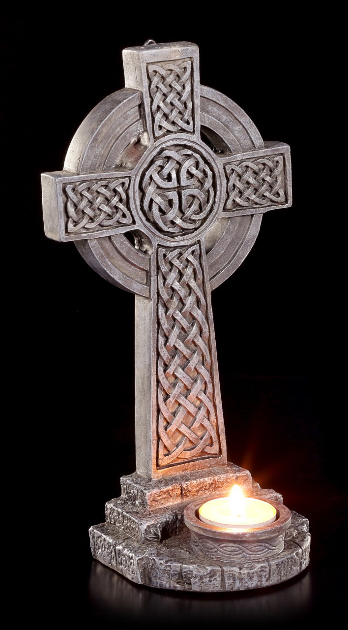 Wand Teelichthalter - Keltisches Kreuz zum Hängen