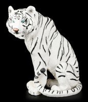 Weiße Tiger Figur - Sitzend auf dem Boden