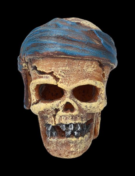 Aquarium Figurine - Skull Pirate with Headcrack