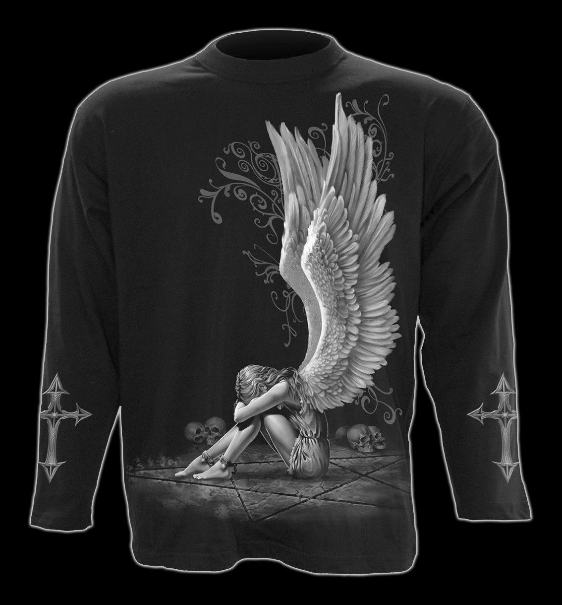 Langarmshirt Gothic Engel - Enslaved Angel