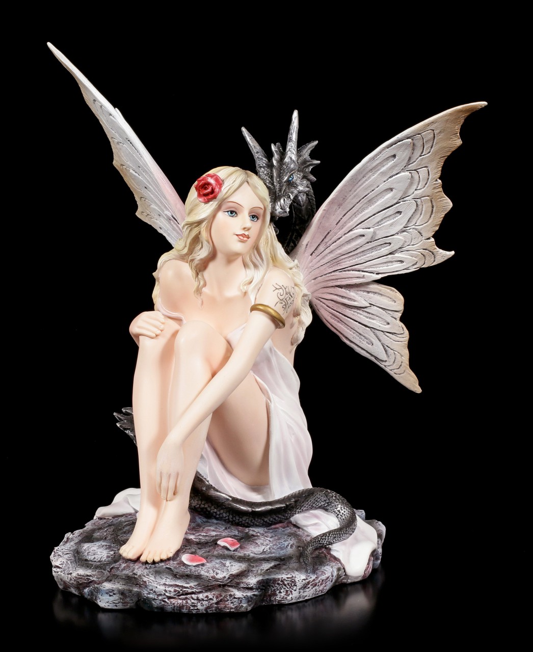 Fairy Figurine - Valaria with black Dragon