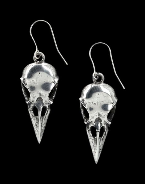 Alchemy Raven Skull Earrings - Coeur Crane