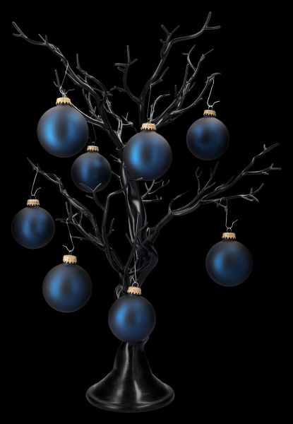 Christmas Balls Set of 8 - Satin Dark Blue