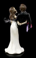 Skeleton Couple Figurine - Bride carries Groom