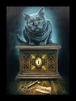Große Leinwand mit Katze - Pandora&#39;s Box