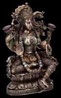 Lakshmi Figurine Sitting on Lotus Throne