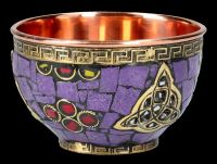 Ritual Copper Bowl with Triquetra purple