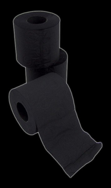 Schwarzes Toilettenpapier 6er Set