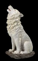 Wolf Figur weiß - Ruf des Rudelführers