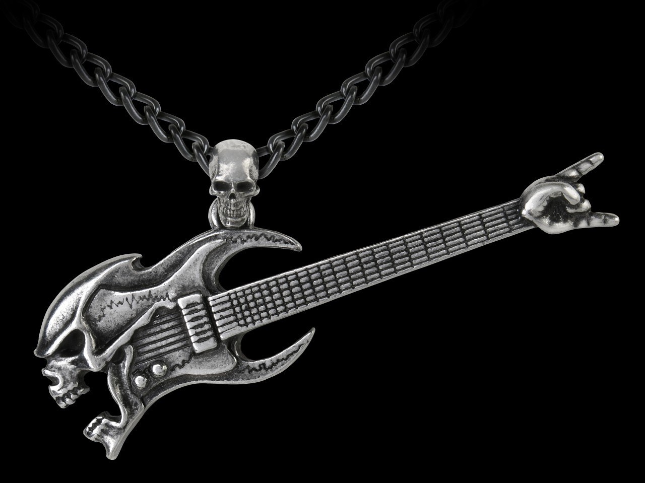 Alchemy Necklace - Skull Guitar - Shred Attack