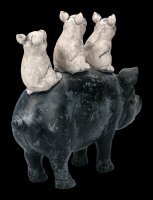 Piglets on Pig Figurine