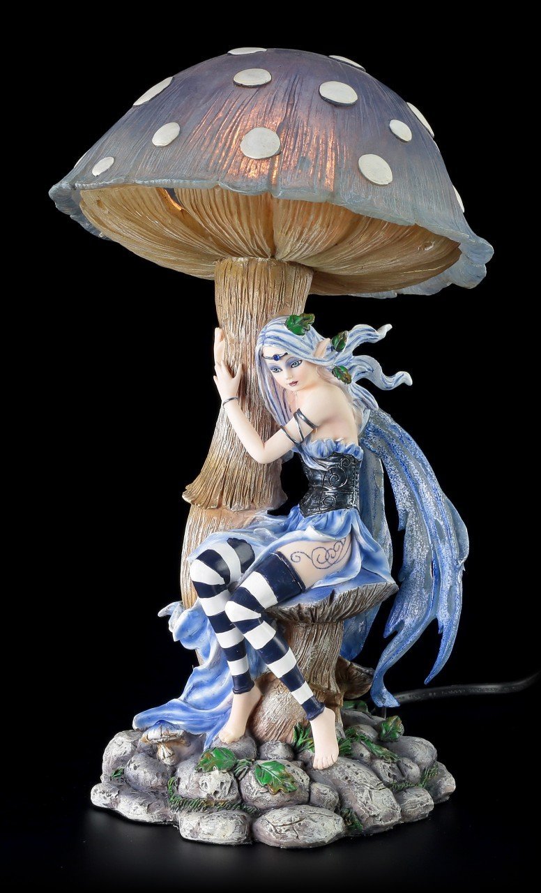 Fairy Night Light with Mushroom - Blue