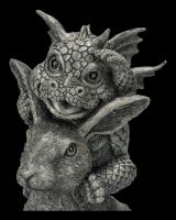 Garden Figurine - Dragon Baby Riding Rabbit