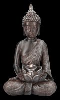Buddha Teelichthalter - Verziert braun