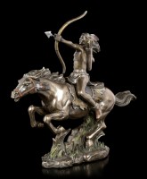 Native Indian Figurine - Warrior on Horse with Bow and Arrow