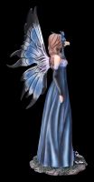 Fairy figurine - Rebecca with blue dress and dragon