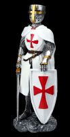 Knight Figurine white-red with Shield and Sword