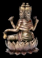 Hindu God Figurine - Brahma - Sitting on Lotus Flower