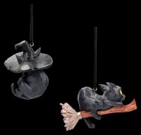 Gothic Katzen Anhänger - Curse & Claw 2er Set
