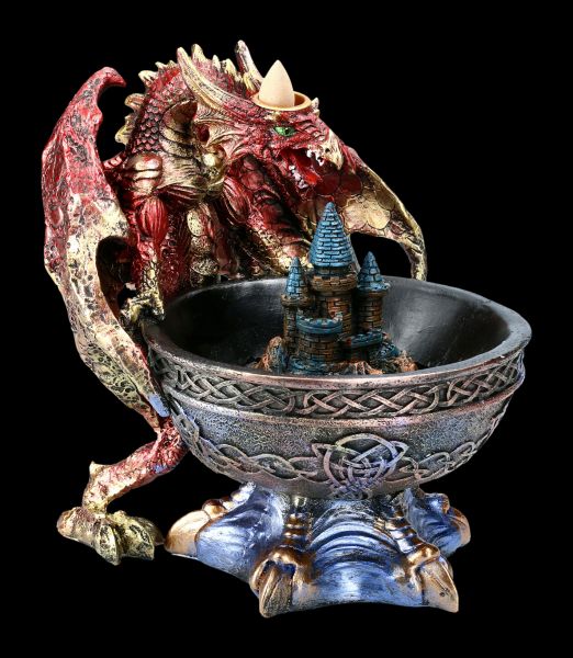 Untersetzer Set mit Drachenhalter Fantasy gedeckter Tisch Deko Dragons Lair 